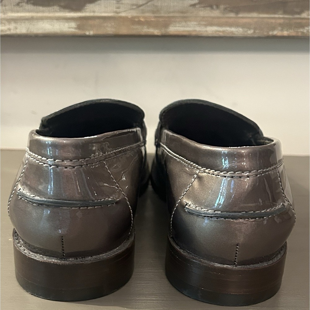 Johnston & Murphy Women's Gillian Patent Leather Penny Loafers, Size 10M Taupe - Picture 5 of 8